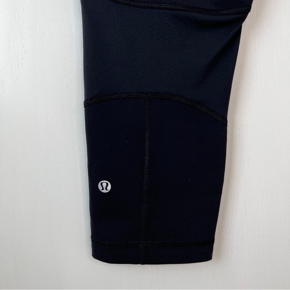 Lululemon Run: Bright At Night Crop Black/Milky Way Multi Print/Pigment Blue - Picture 7 of 13